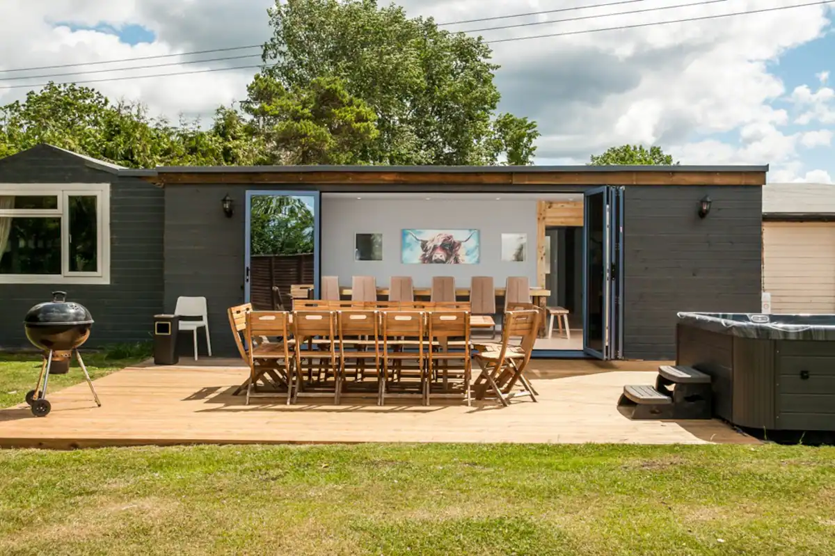 Group accommodation rental with hot tub UK